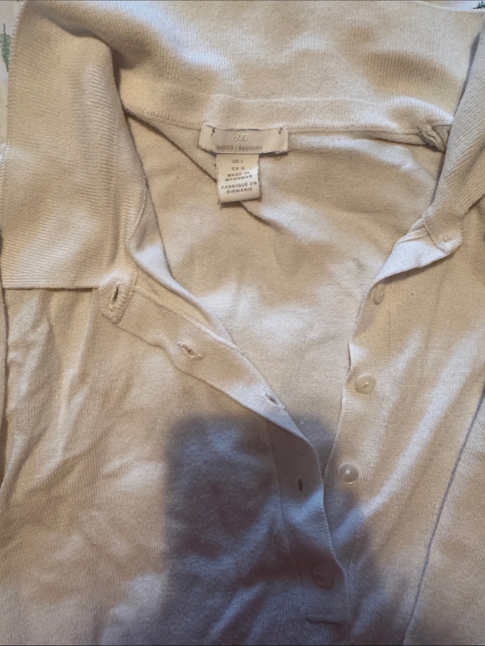 3/4 sleeve comfy flowy quarter button collar shirt